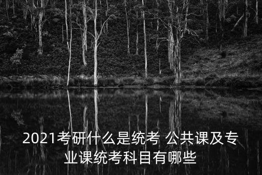 統考科目，2021考研什么是統考 公共課及專業課統考科目有哪些
