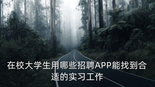 大學生實習招聘，剛畢業的大學生求告知好用的招聘