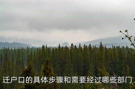 戶口遷移流程，遷戶口的具體步驟和需要經過哪些部門