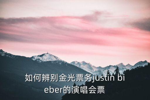 如何辨別金光票務justin bieber的演唱會票