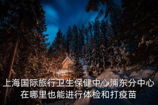 上海國際旅行衛生保健中心浦東分中心在哪里也能進行體檢和打疫苗