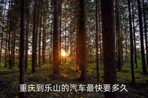 重慶到樂山的汽車最快要多久