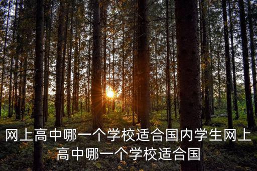網上高中哪一個學校適合國內學生網上高中哪一個學校適合國