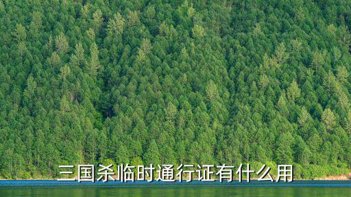 臨時通行證，三國殺臨時通行證有什么用