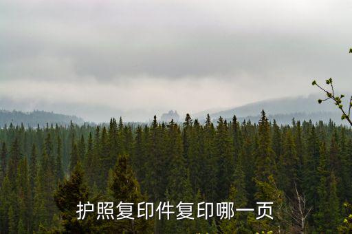 護照復印件復印哪一頁