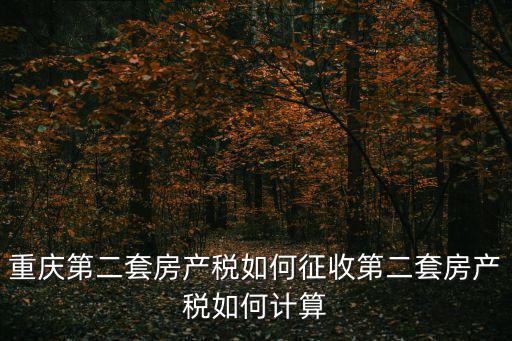 重慶第二套房產稅如何征收第二套房產稅如何計算