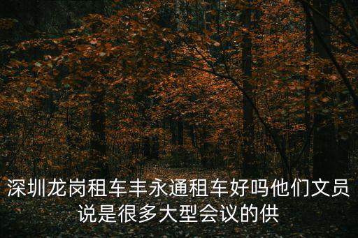 龍崗租車(chē)，深圳龍崗租車(chē)豐永通租車(chē)好嗎他們文員說(shuō)是很多大型會(huì)議的供