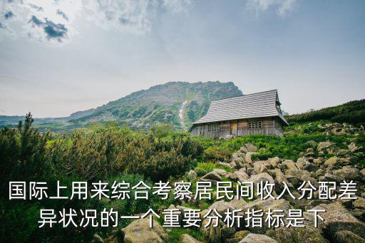 國際上用來綜合考察居民間收入分配差異狀況的一個重要分析指標是下