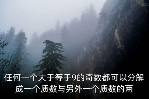任何一個大于等于9的奇數都可以分解成一個質數與另外一個質數的兩