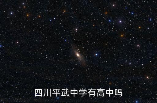 四川平武中學有高中嗎