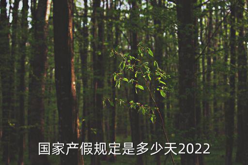 產假規定，產假天數的規定