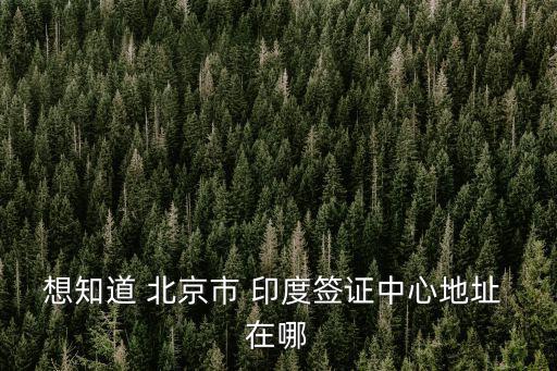 想知道 北京市 印度簽證中心地址 在哪