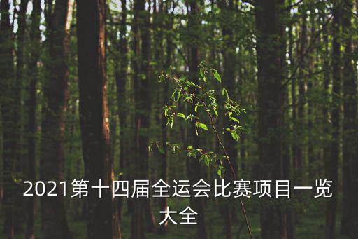 2021第十四屆全運(yùn)會(huì)比賽項(xiàng)目一覽大全