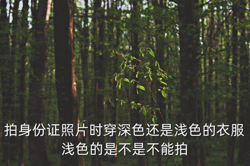 拍身份證照片時(shí)穿深色還是淺色的衣服淺色的是不是不能拍
