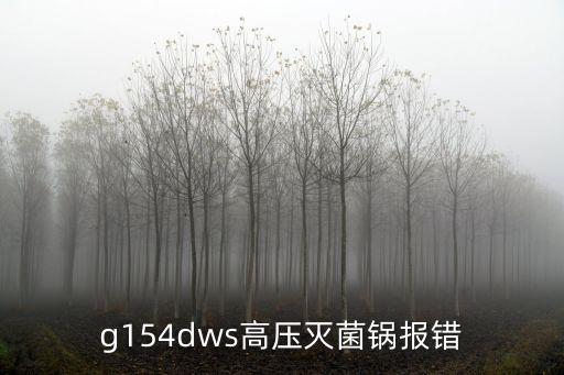 g154，g154dws高壓滅菌鍋報錯