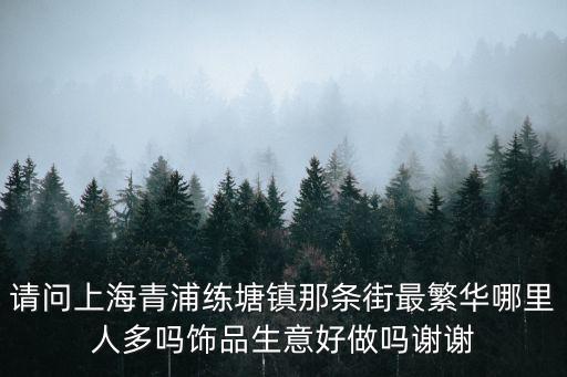 請問上海青浦練塘鎮(zhèn)那條街最繁華哪里人多嗎飾品生意好做嗎謝謝