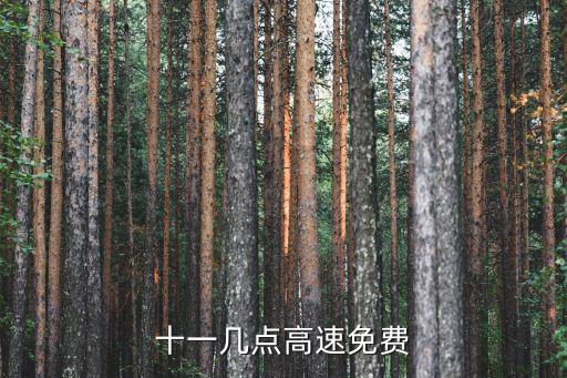 十一幾點高速免費