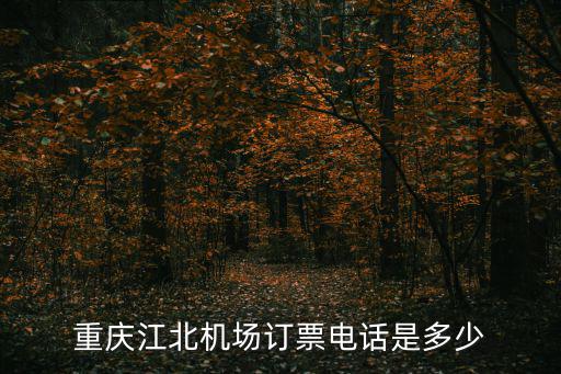 重慶江北機(jī)場訂票電話是多少