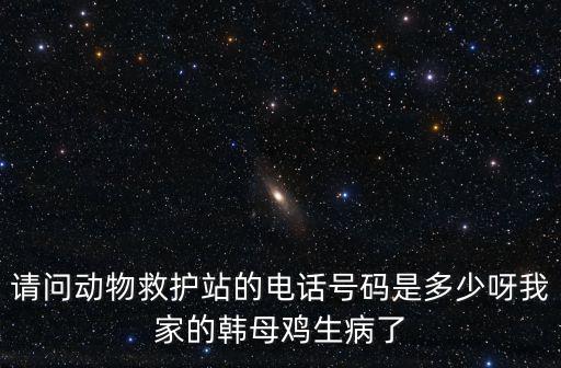 請問動物救護站的電話號碼是多少呀我家的韓母雞生病了
