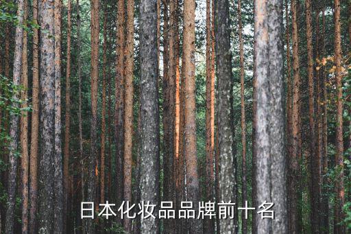 日本化妝品品牌前十名