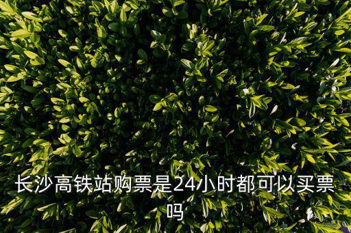 長沙高鐵站購票是24小時都可以買票嗎