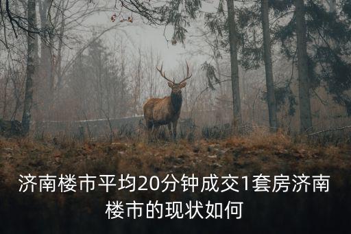 濟南樓市平均20分鐘成交1套房濟南樓市的現狀如何