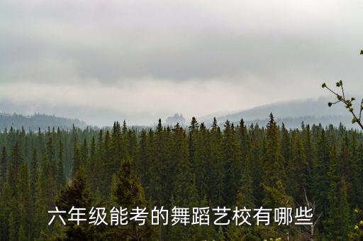 六年級能考的舞蹈藝校有哪些
