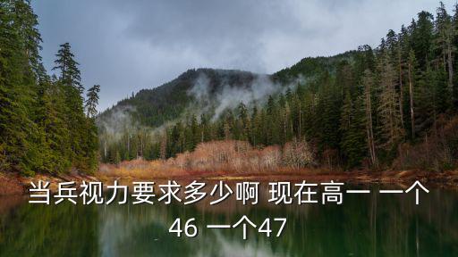 當(dāng)兵視力要求多少啊 現(xiàn)在高一 一個(gè)46 一個(gè)47