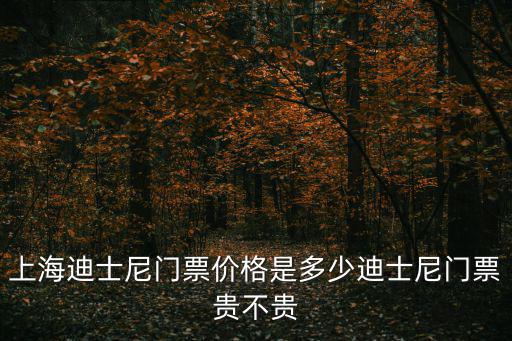 上海迪士尼門票價格是多少迪士尼門票貴不貴
