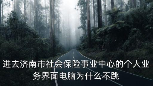 進去濟南市社會保險事業中心的個人業務界面電腦為什么不跳