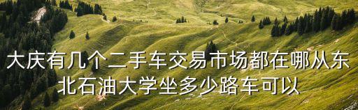 大慶有幾個(gè)二手車交易市場(chǎng)都在哪從東北石油大學(xué)坐多少路車可以
