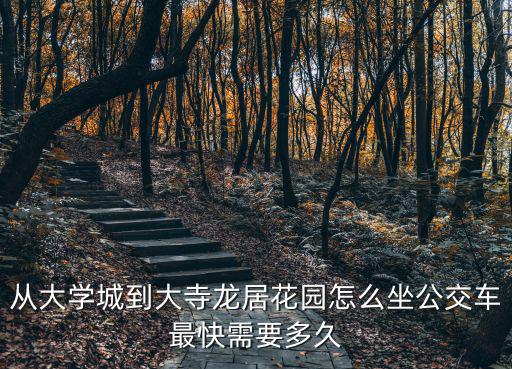 從大學城到大寺龍居花園怎么坐公交車最快需要多久