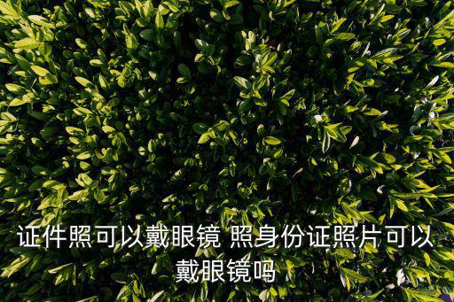 證件照可以戴眼鏡 照身份證照片可以戴眼鏡嗎