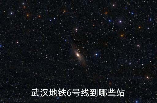 武漢地鐵6號線到哪些站