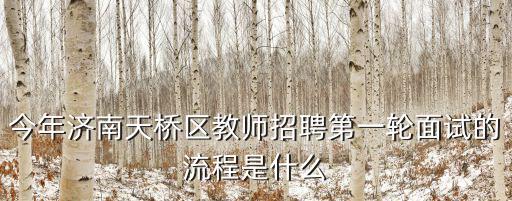 今年濟南天橋區(qū)教師招聘第一輪面試的流程是什么