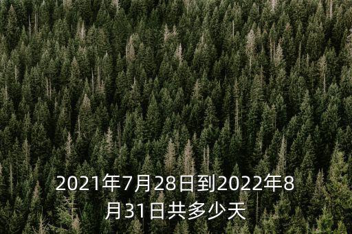2021年7月28日到2022年8月31日共多少天