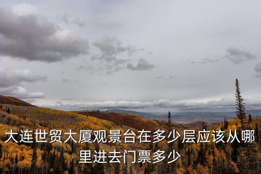 大連世貿大廈觀景臺在多少層應該從哪里進去門票多少