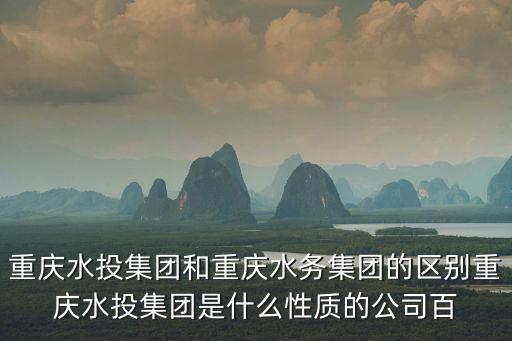 重慶水投集團和重慶水務集團的區別重慶水投集團是什么性質的公司百