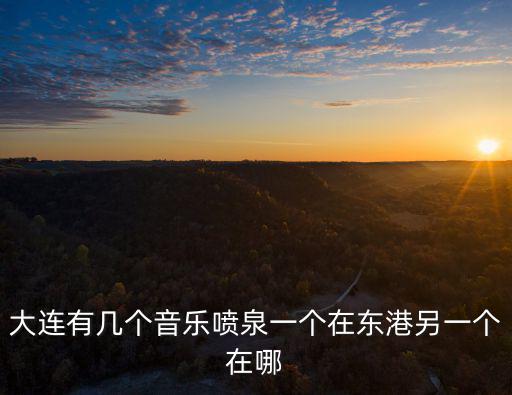 大連有幾個音樂噴泉一個在東港另一個在哪