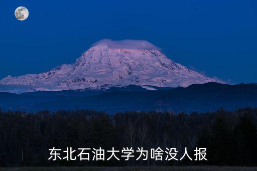 東北石油大學為啥沒人報