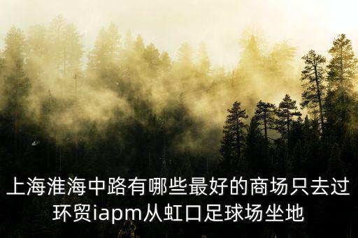 上海淮海中路有哪些最好的商場(chǎng)只去過環(huán)貿(mào)iapm從虹口足球場(chǎng)坐地