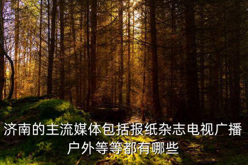 濟南的主流媒體包括報紙雜志電視廣播戶外等等都有哪些