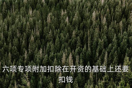 六項(xiàng)專項(xiàng)附加扣除在開資的基礎(chǔ)上還要扣錢