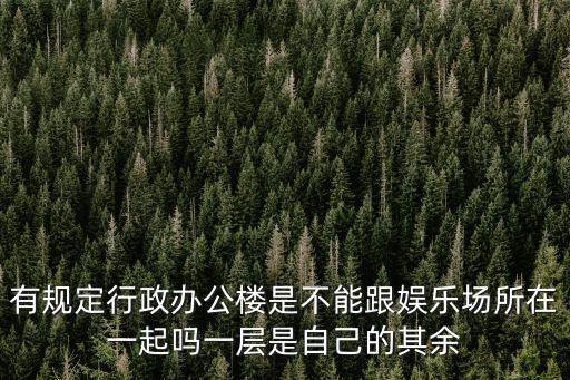 有規定行政辦公樓是不能跟娛樂場所在一起嗎一層是自己的其余