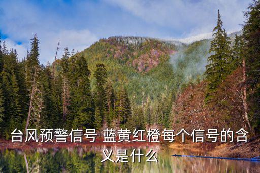 臺風預警信號 藍黃紅橙每個信號的含義是什么