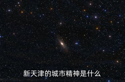 新天津的城市精神是什么