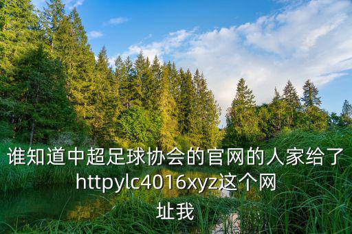 誰知道中超足球協會的官網的人家給了httpylc4016xyz這個網址我