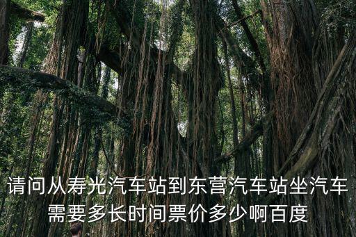 請問從壽光汽車站到東營汽車站坐汽車需要多長時間票價多少啊百度