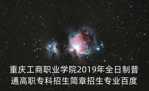 重慶工商職業(yè)學(xué)院2019年全日制普通高職專科招生簡章招生專業(yè)百度