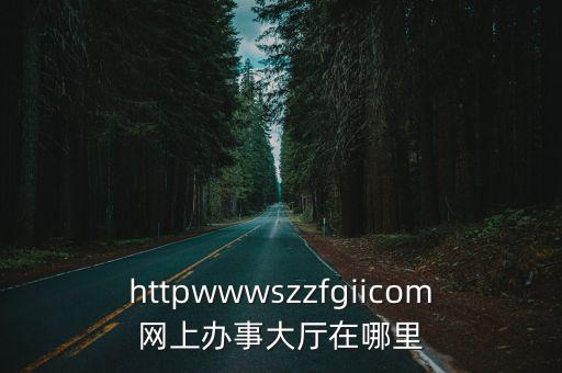 httpwwwszzfgiicom網上辦事大廳在哪里